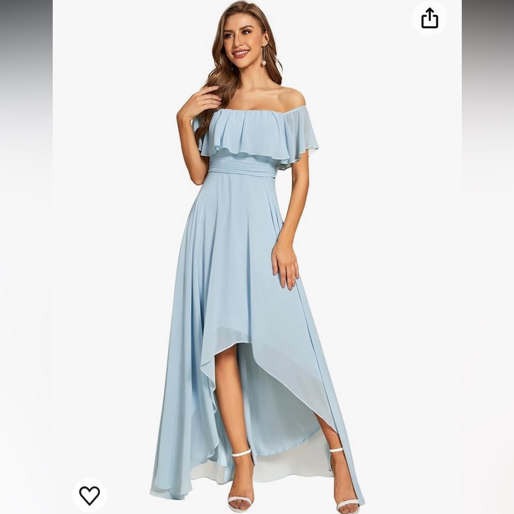 NWT SIZE 26 Ever-Pretty Women's Off Shoulder High Low A Line Chiffon Dress